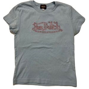 RARE Y2k Vintage Von Dutch Rhinestone T-Shirt Size Medium